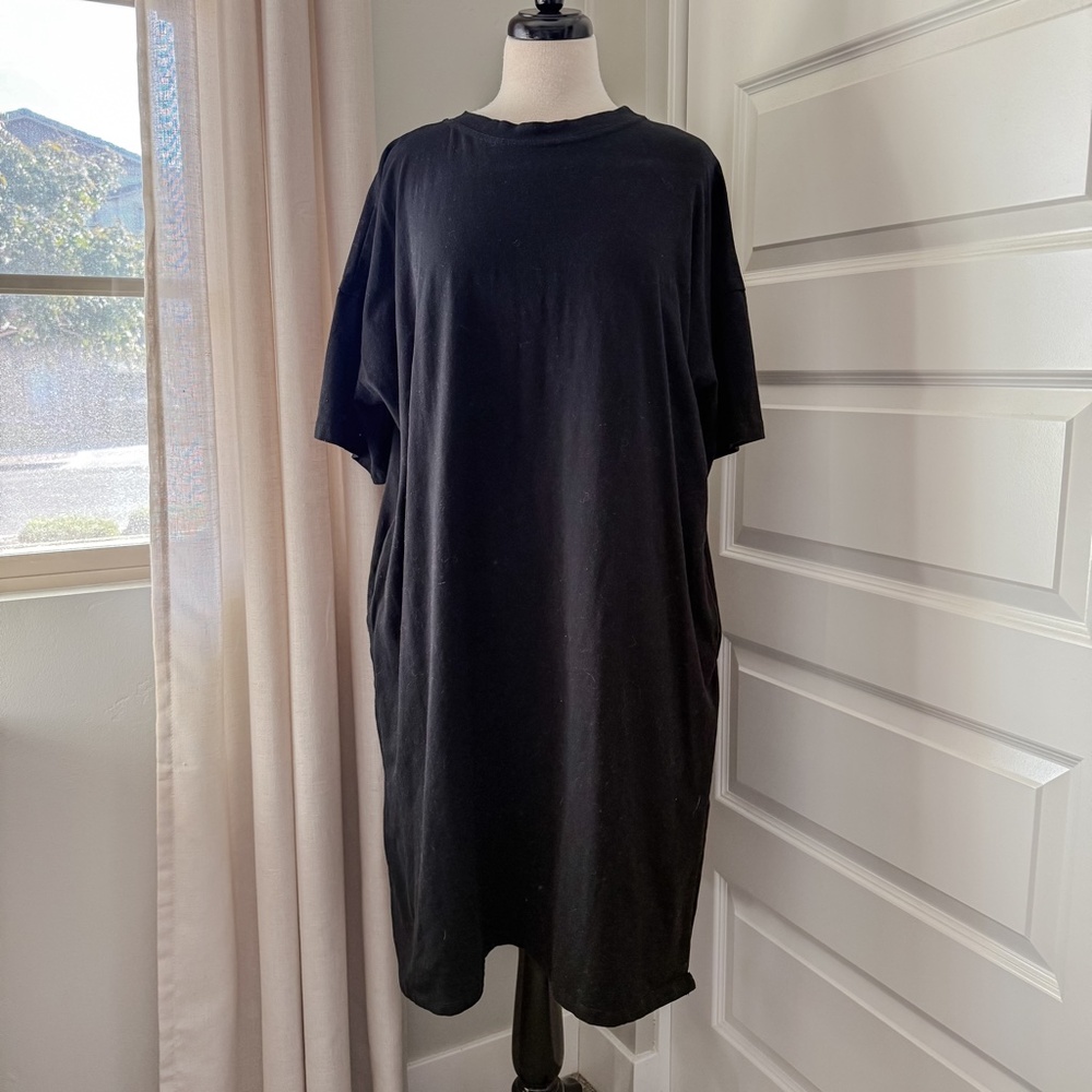 Dressed In Lala Ultimate Stretch T-Shirt Midi Dress — Size Medium - Picture 2 of 6